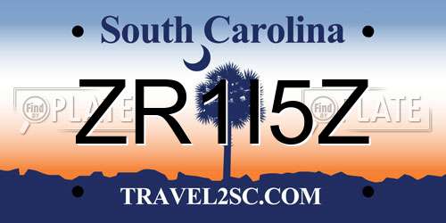 ZR1I5Z South Carolina License Plate