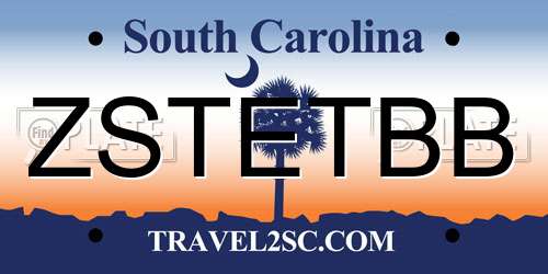 ZSTETBB South Carolina License Plate