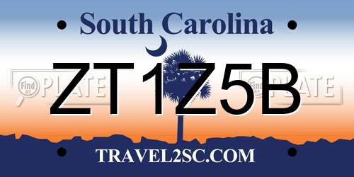 ZT1Z5B South Carolina License Plate