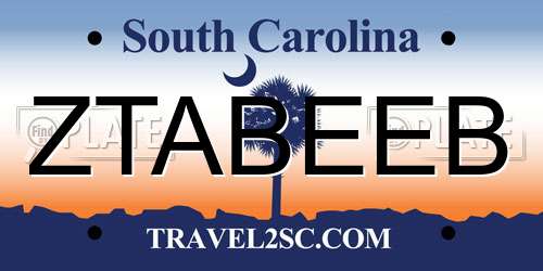 ZTABEEB South Carolina License Plate