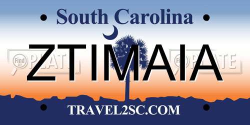 ZTIMAIA South Carolina License Plate