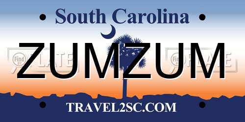 ZUMZUM South Carolina License Plate