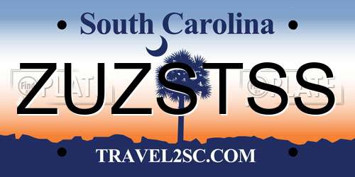 ZUZSTSS South Carolina License Plate