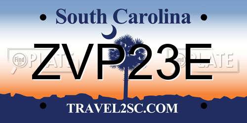 ZVP23E South Carolina License Plate