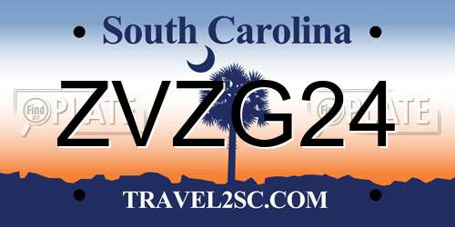 ZVZG24 South Carolina License Plate