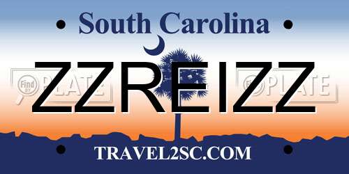 ZZREIZZ South Carolina License Plate