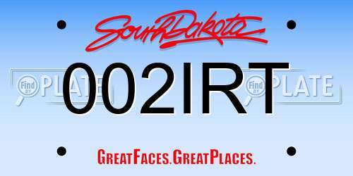 002IRT South Dakota License Plate