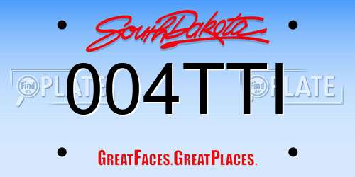 004TTI South Dakota License Plate