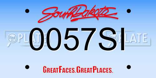 0057SI South Dakota License Plate