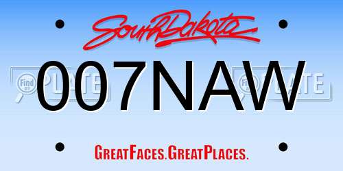 007NAW South Dakota License Plate