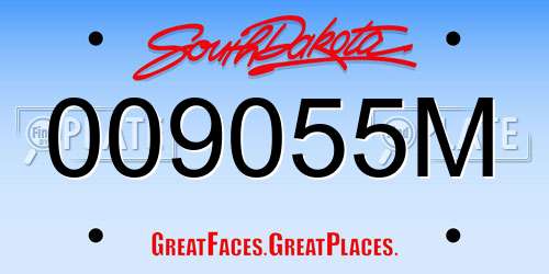 009055M South Dakota License Plate