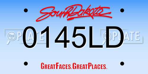 0145LD South Dakota License Plate