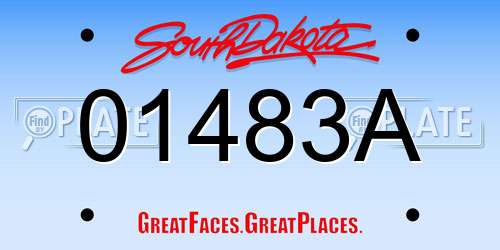01483A South Dakota License Plate