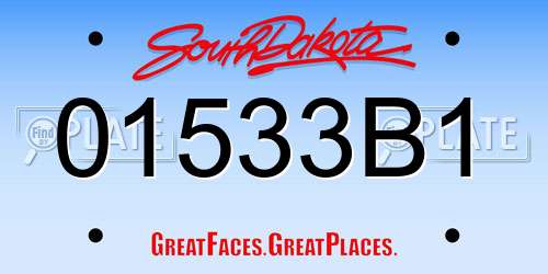 01533B1 South Dakota License Plate