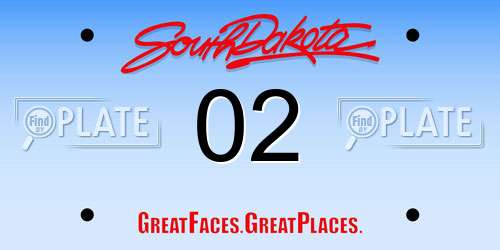 02 South Dakota License Plate