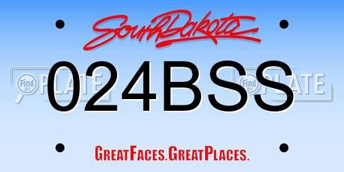024BSS South Dakota License Plate