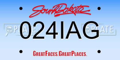 024IAG South Dakota License Plate