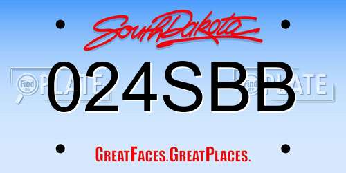 024SBB South Dakota License Plate