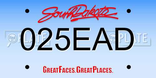 025EAD South Dakota License Plate