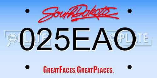 025EAO South Dakota License Plate