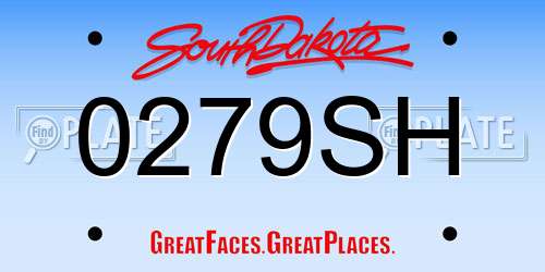 0279SH South Dakota License Plate