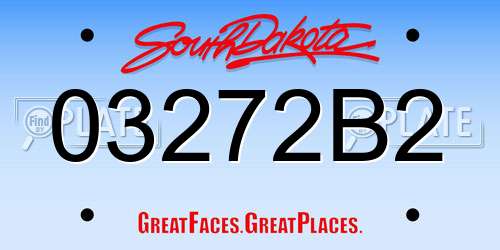 03272B2 South Dakota License Plate
