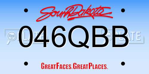 046QBB South Dakota License Plate