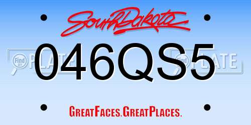 046QS5 South Dakota License Plate