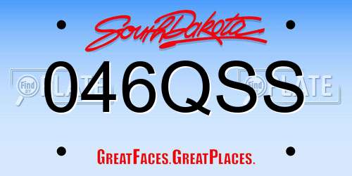 046QSS South Dakota License Plate