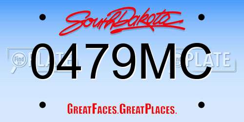 0479MC South Dakota License Plate