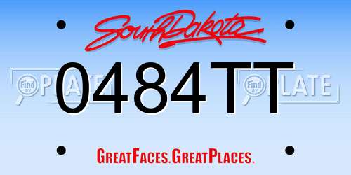 0484TT South Dakota License Plate