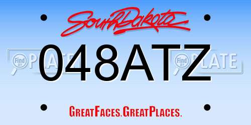 048ATZ South Dakota License Plate