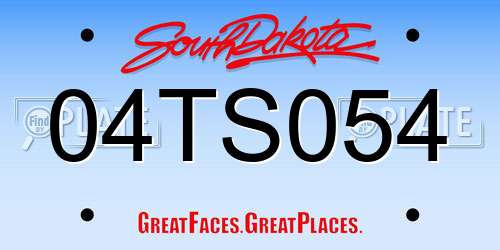 04TS054 South Dakota License Plate