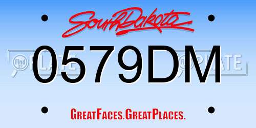 0579DM South Dakota License Plate