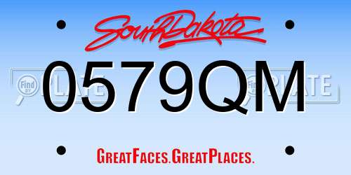 0579QM South Dakota License Plate