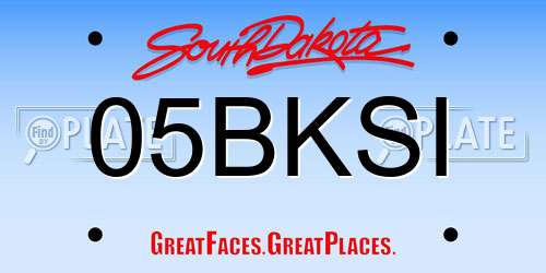 05BKSI South Dakota License Plate