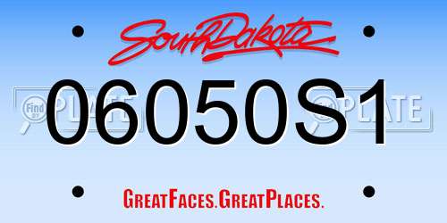06050S1 South Dakota License Plate