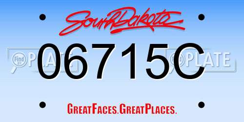 06715C South Dakota License Plate