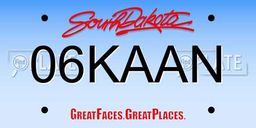 06KAAN South Dakota License Plate