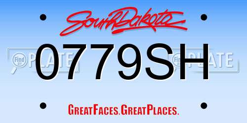 0779SH South Dakota License Plate
