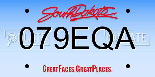 079EQA South Dakota License Plate