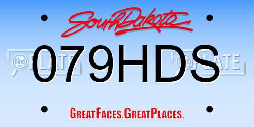 079HDS South Dakota License Plate