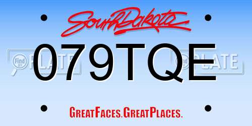 079TQE South Dakota License Plate