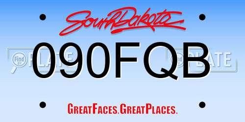 090FQB South Dakota License Plate