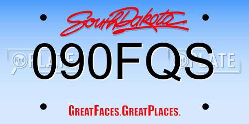090FQS South Dakota License Plate