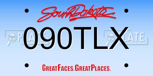 090TLX South Dakota License Plate