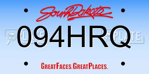 094HRQ South Dakota License Plate