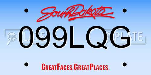 099LQG South Dakota License Plate