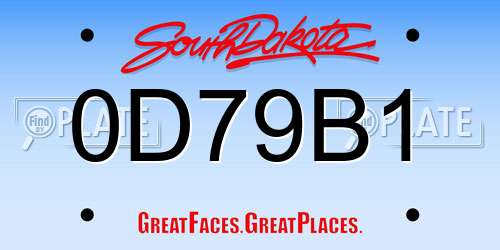 0D79B1 South Dakota License Plate