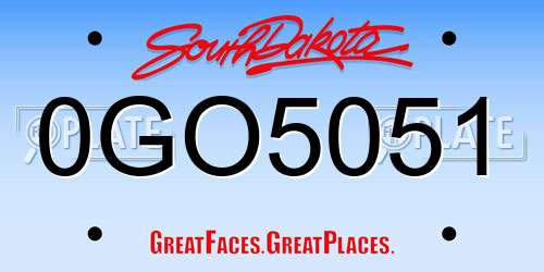 0GO5051 South Dakota License Plate